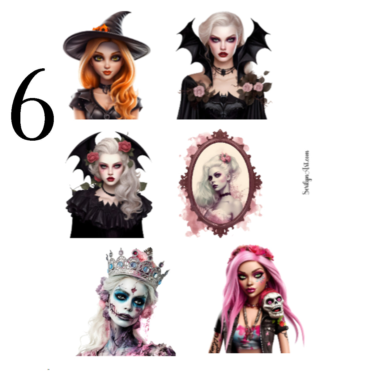 Halloween Dolls Sticker Sheet