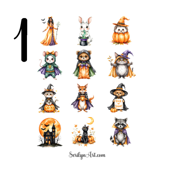 Halloween Dress Up Sticker Sheet