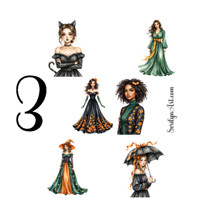 Halloween Dress Up Sticker Sheet