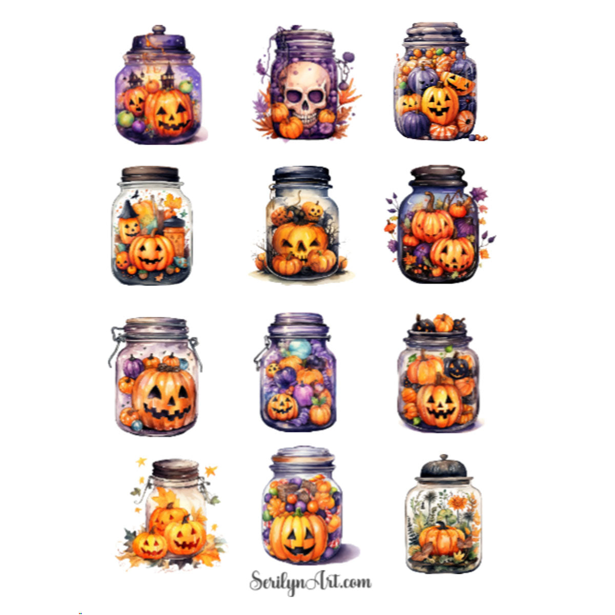 Halloween Jars Sticker Sheet