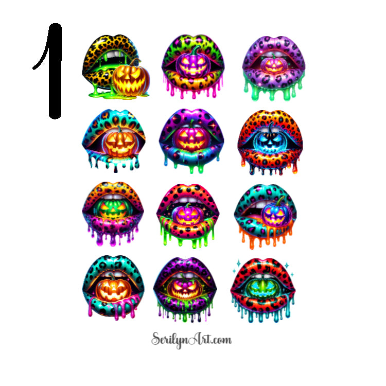 Halloween Lips Sticker Sheet