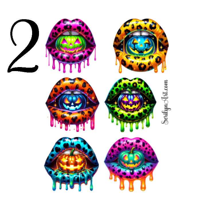 Halloween Lips Sticker Sheet