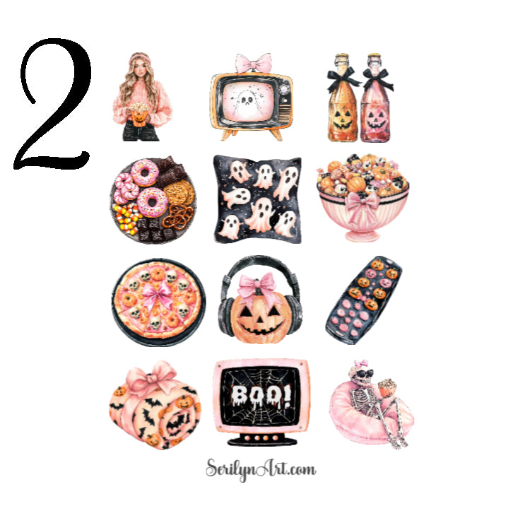 Halloween Movie Night Sticker Sheet