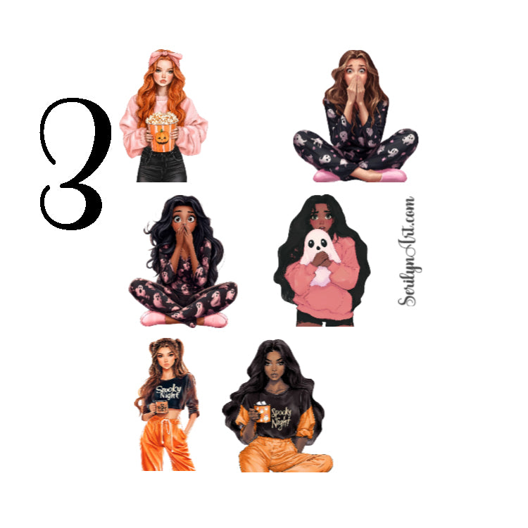 Halloween Movie Night Sticker Sheet