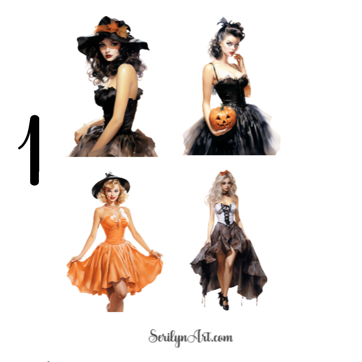 Halloween Pin Up Sticker Sheet