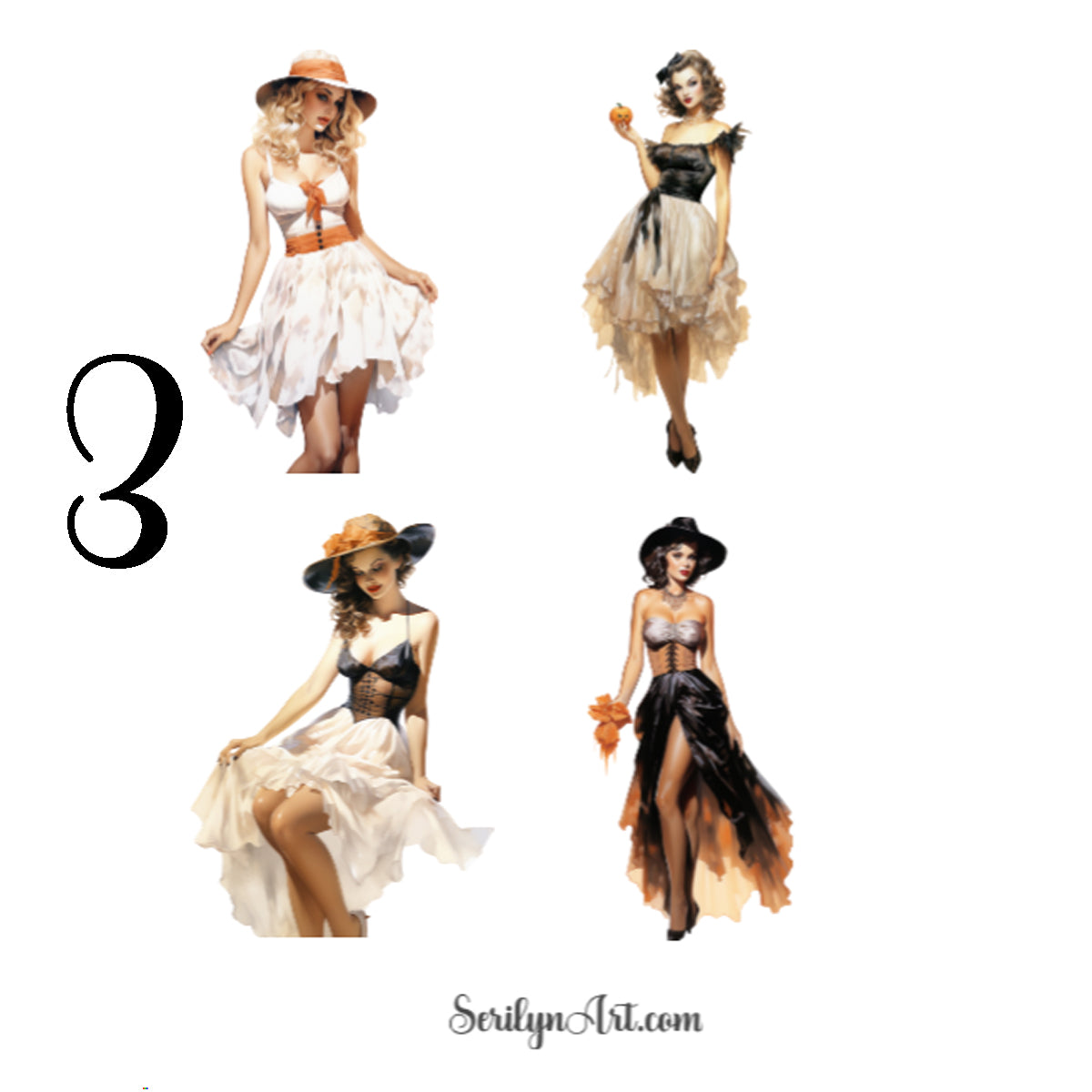 Halloween Pin Up Sticker Sheet