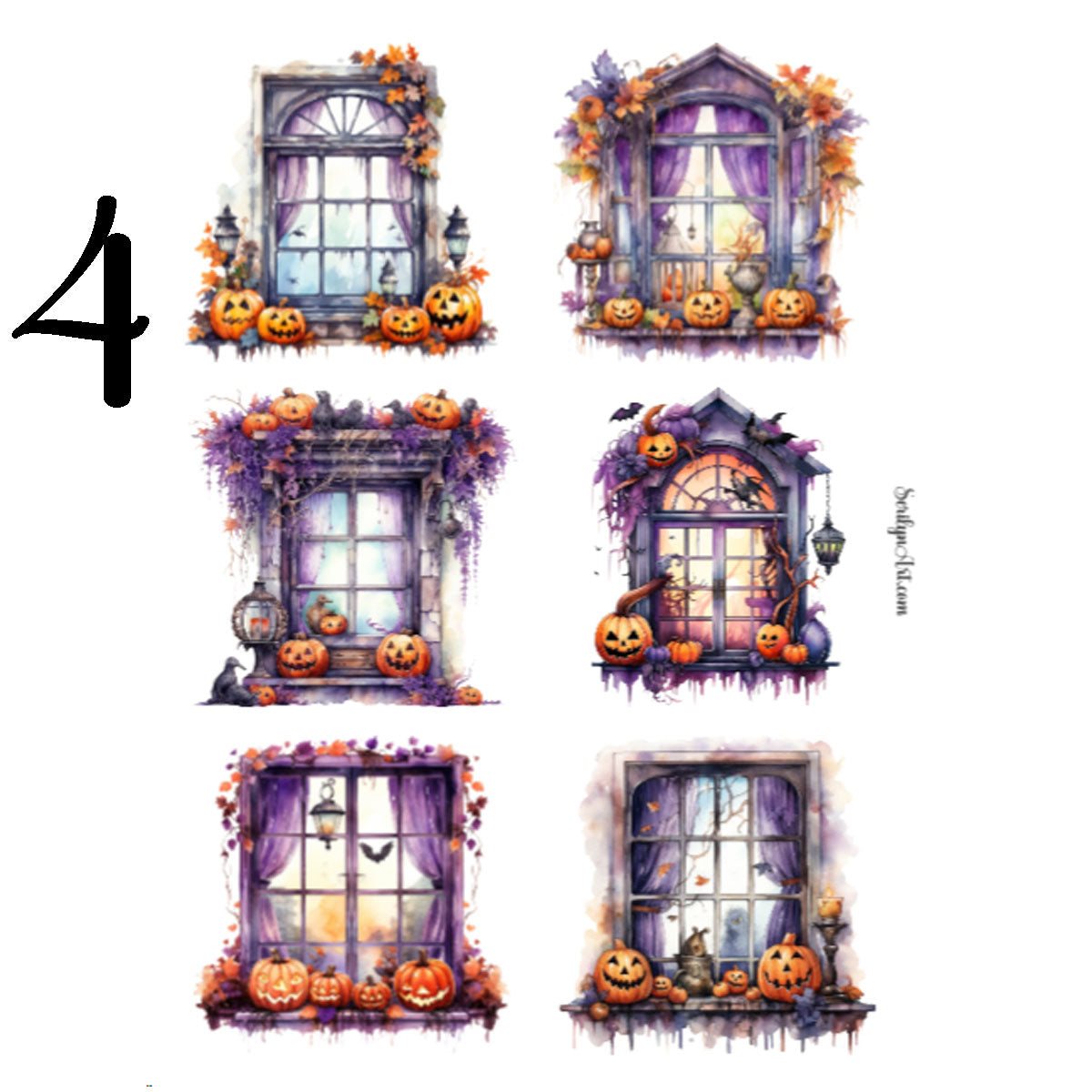 Haunted Windows Sticker Sheet
