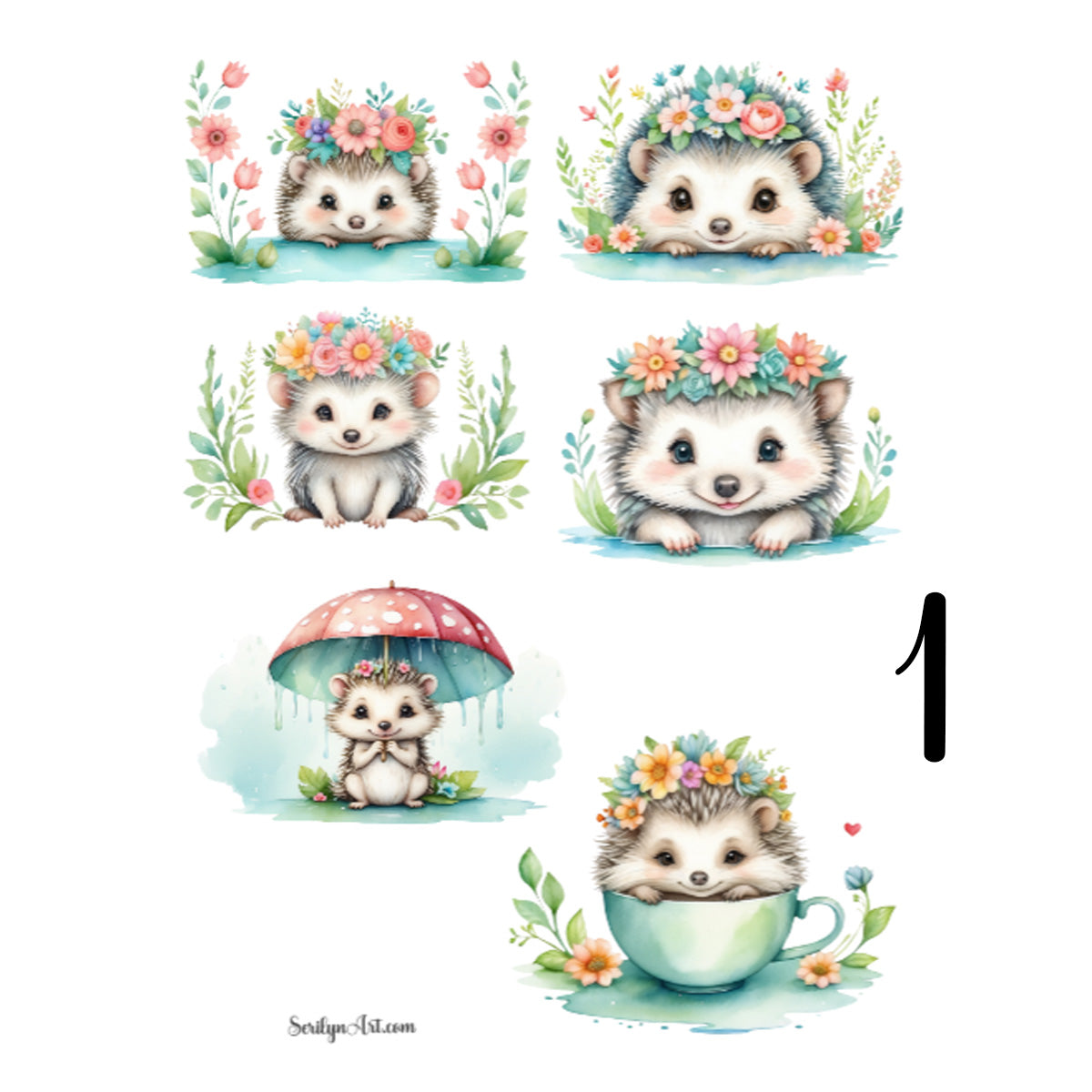 Hedgehogs Sticker Sheet
