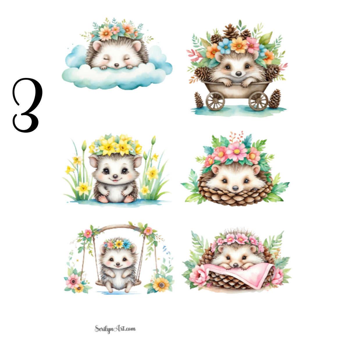 Hedgehogs Sticker Sheet
