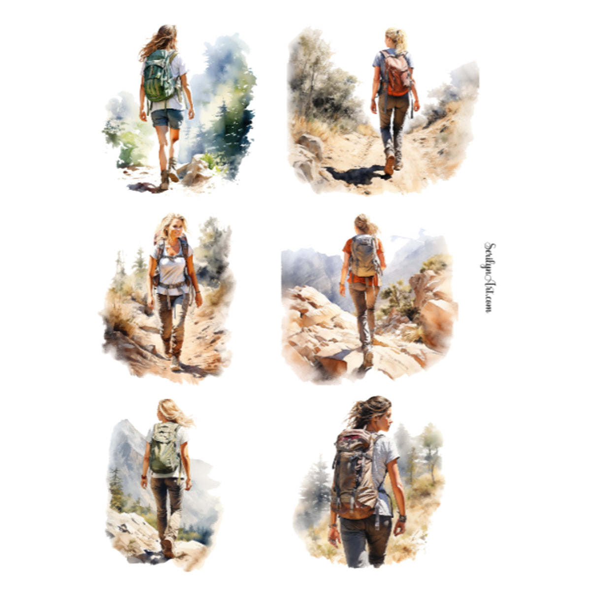 Hiking Girls Sticker Sheet