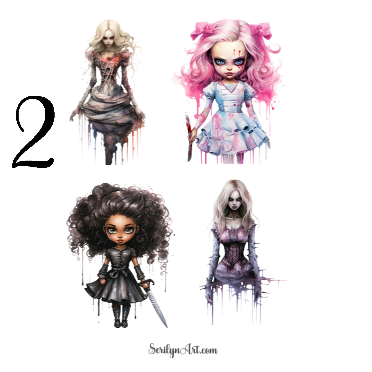 Horror Dolls Sticker Sheet