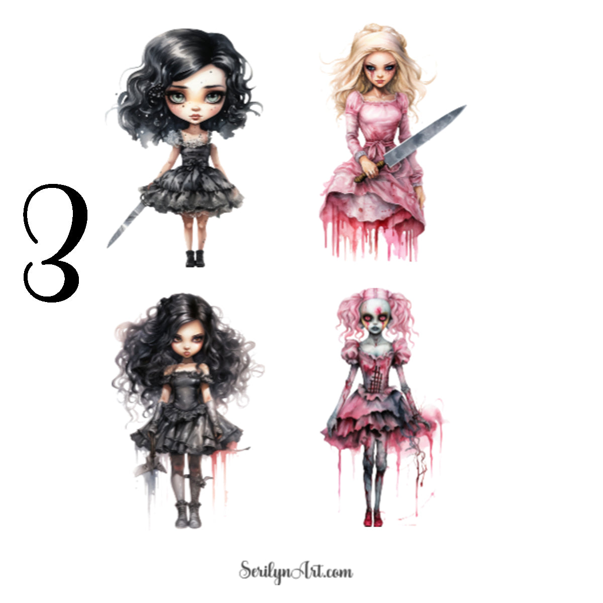 Horror Dolls Sticker Sheet