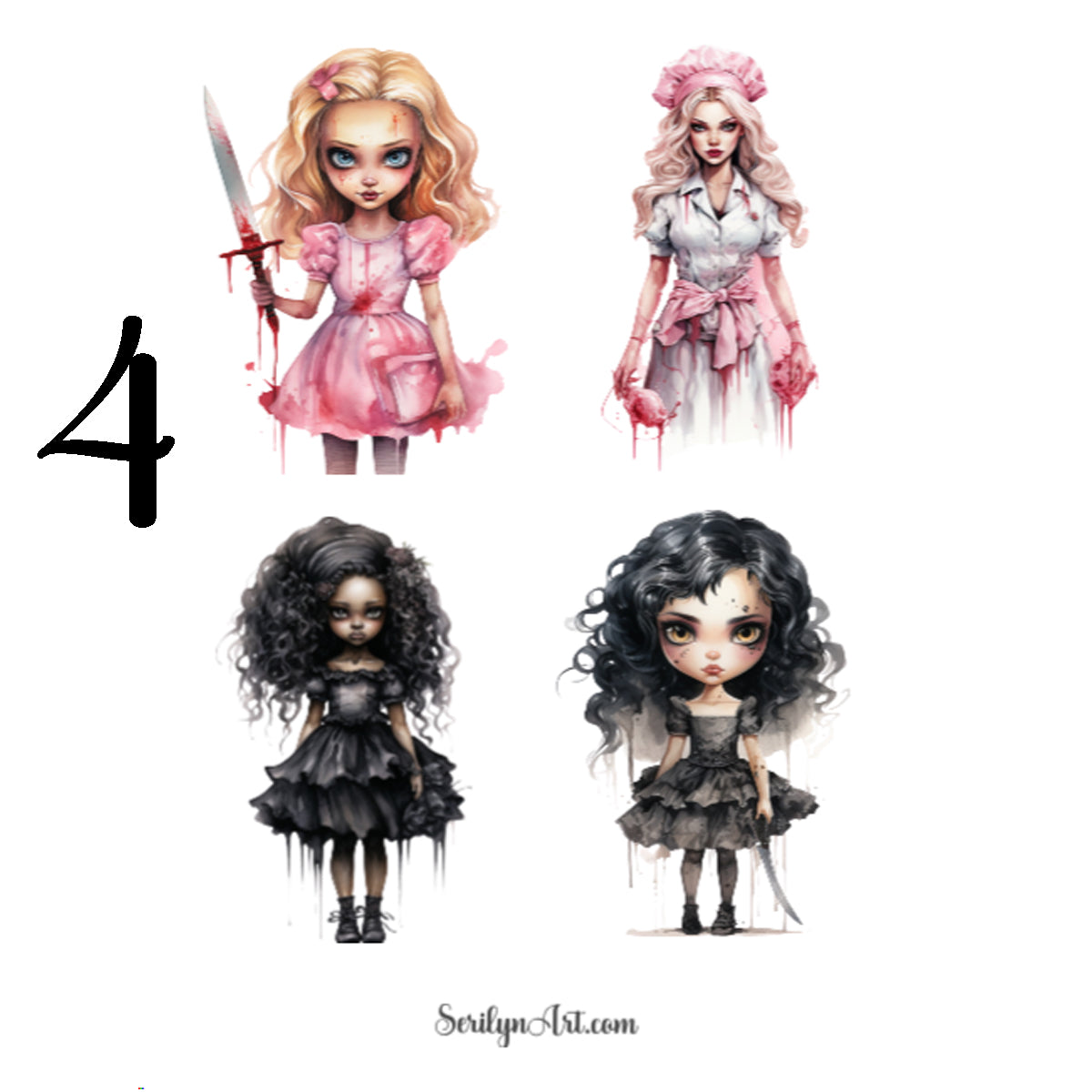 Horror Dolls Sticker Sheet