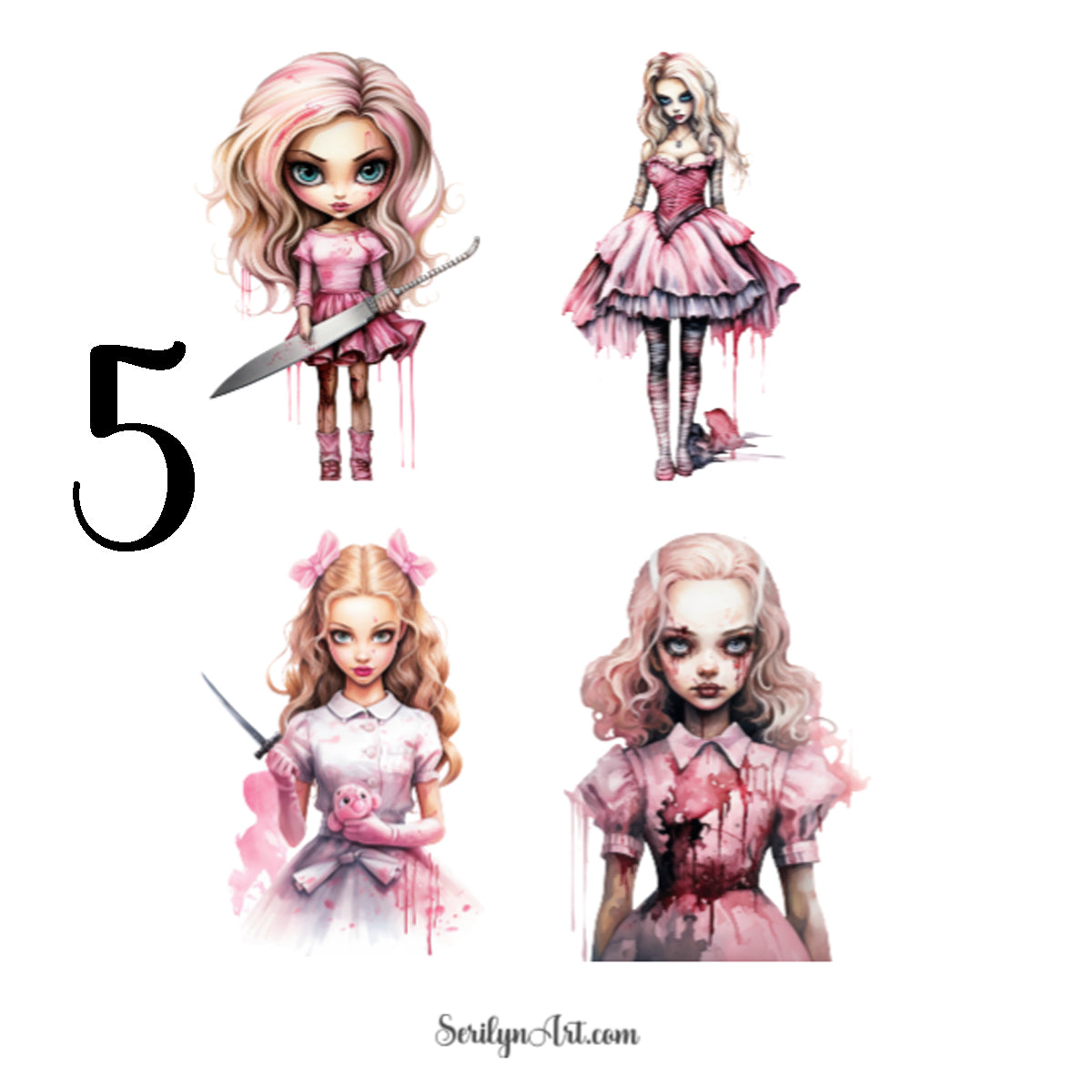 Horror Dolls Sticker Sheet