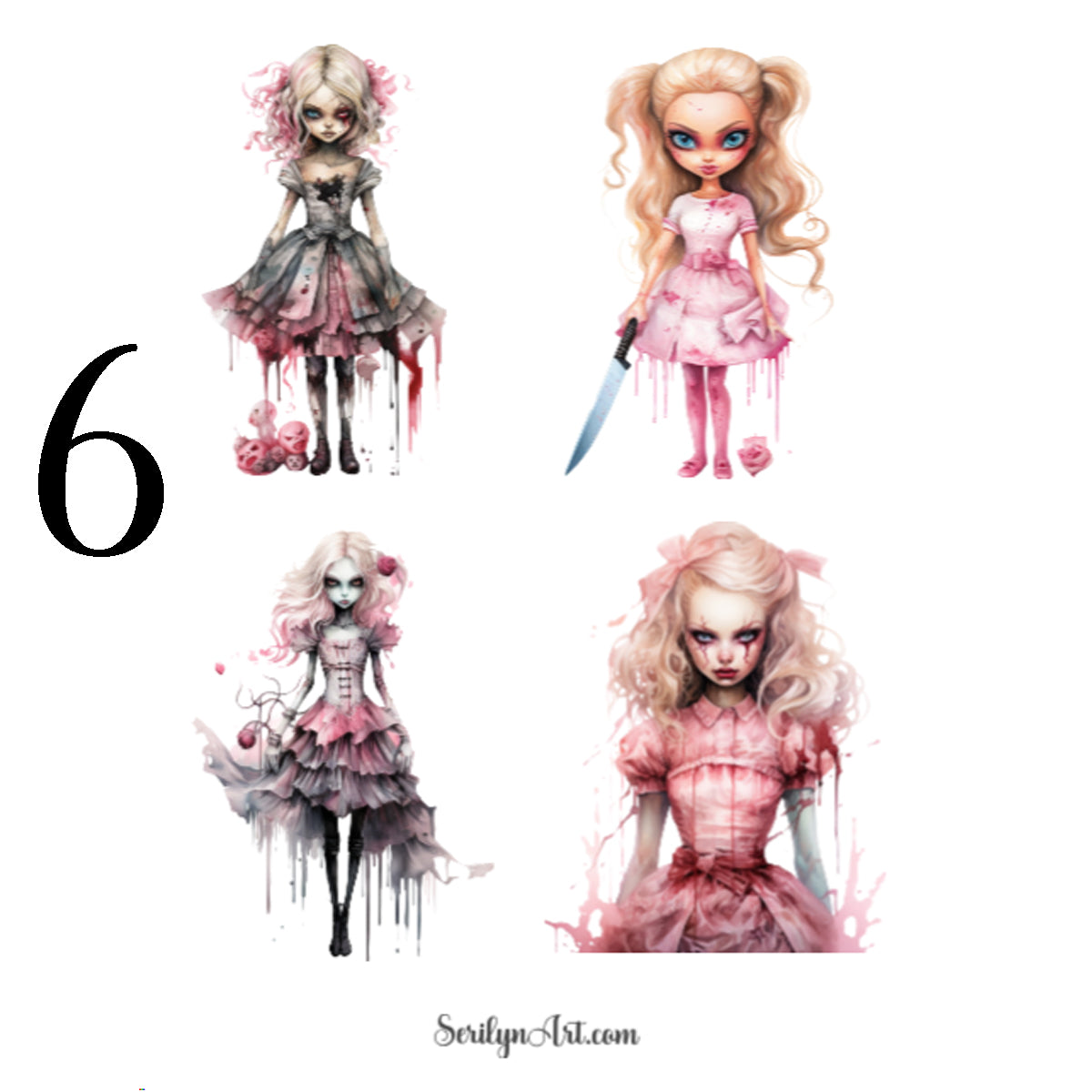 Horror Dolls Sticker Sheet