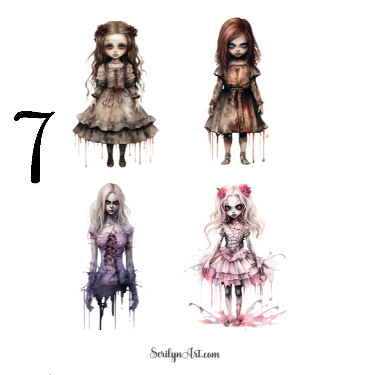 Horror Dolls Sticker Sheet