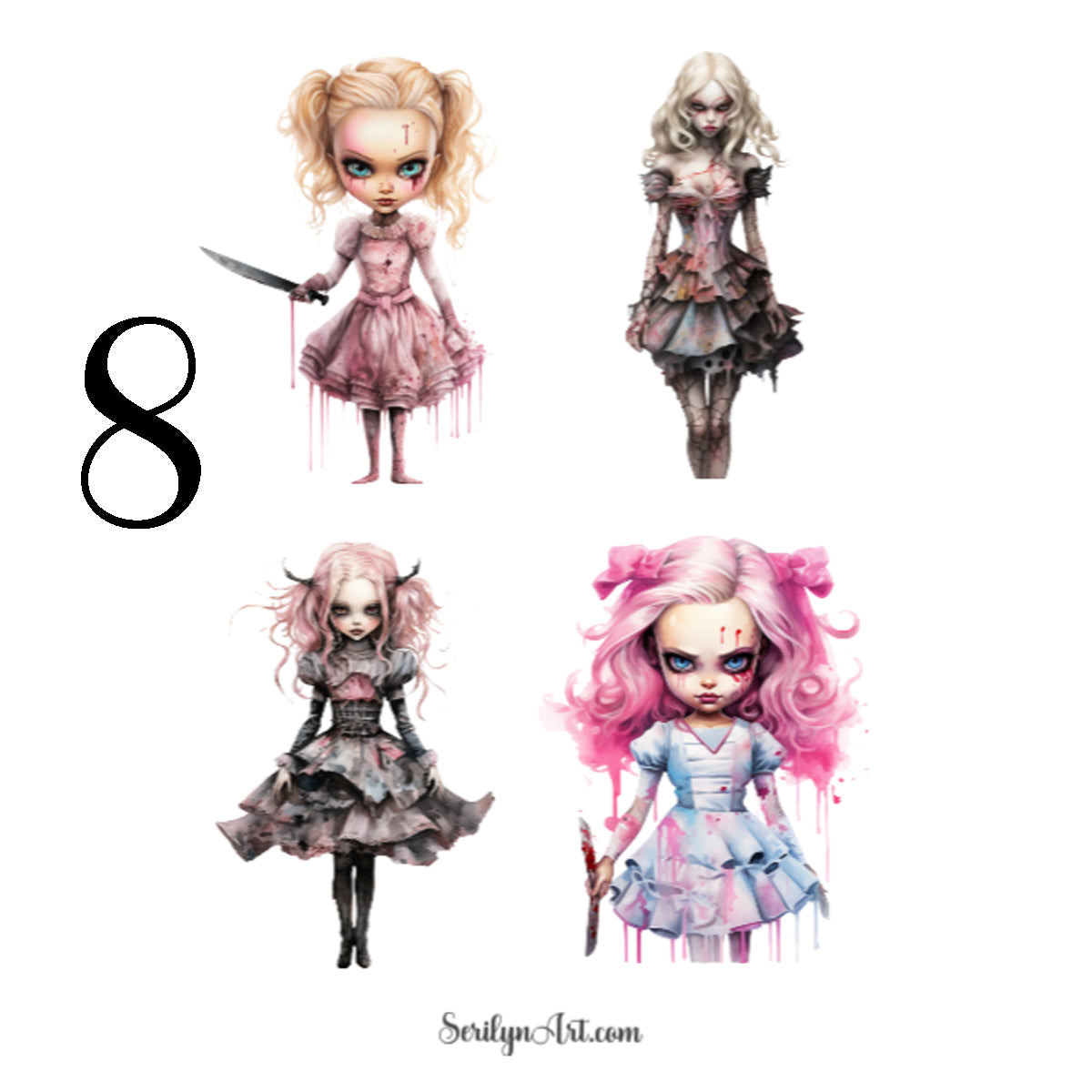 Horror Dolls Sticker Sheet