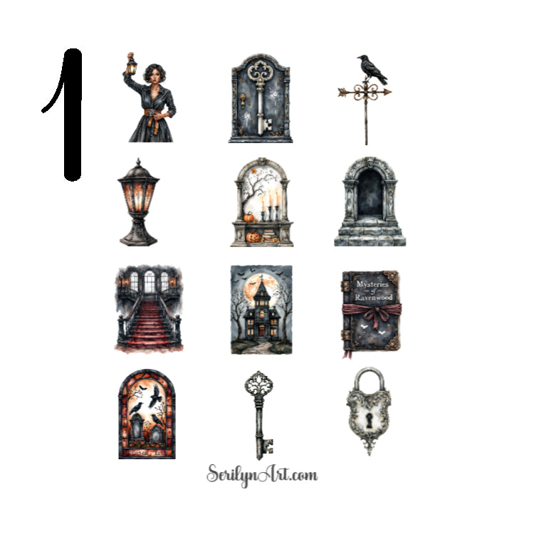 Horror Mansion Sticker Sheet