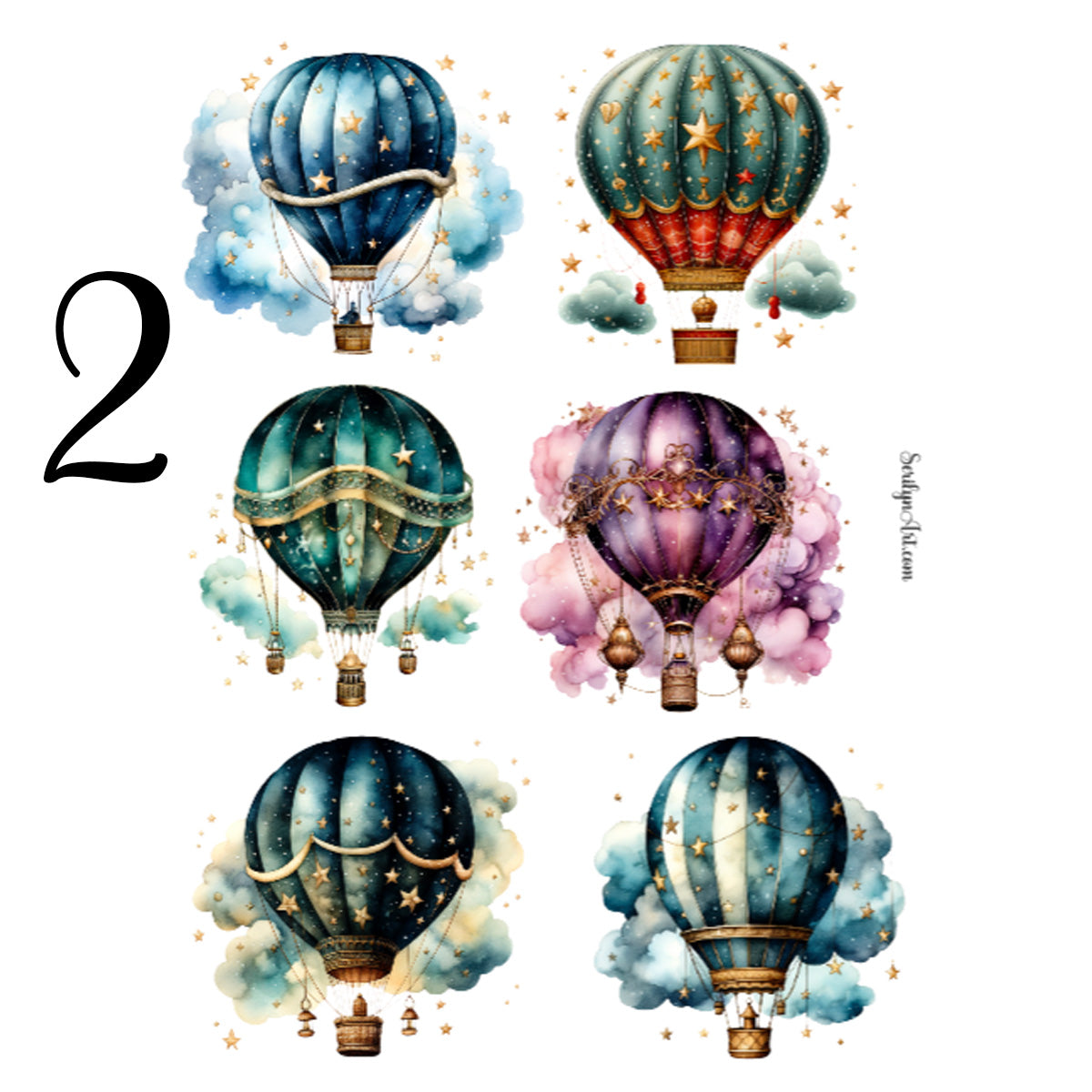 Hot Air Balloons Sticker Sheet