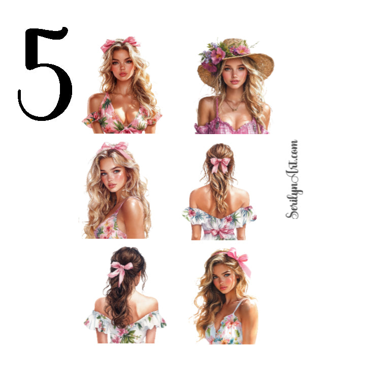 Hot Pink Summer Sticker Sheet