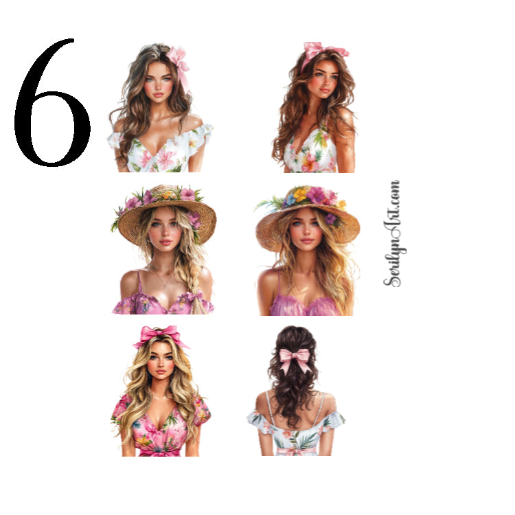 Hot Pink Summer Sticker Sheet