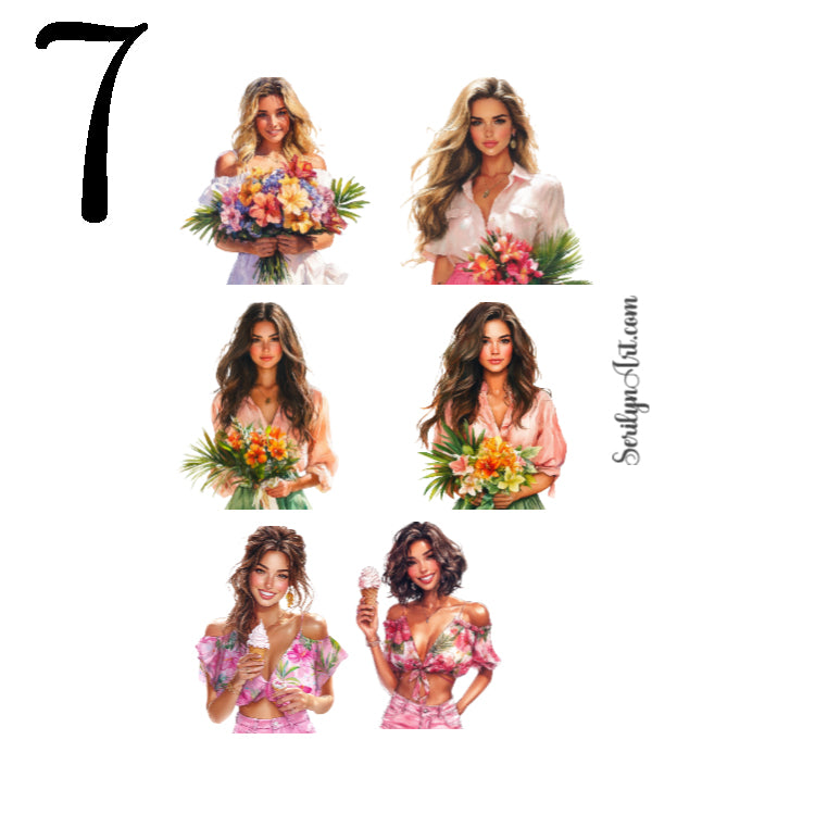 Hot Pink Summer Sticker Sheet