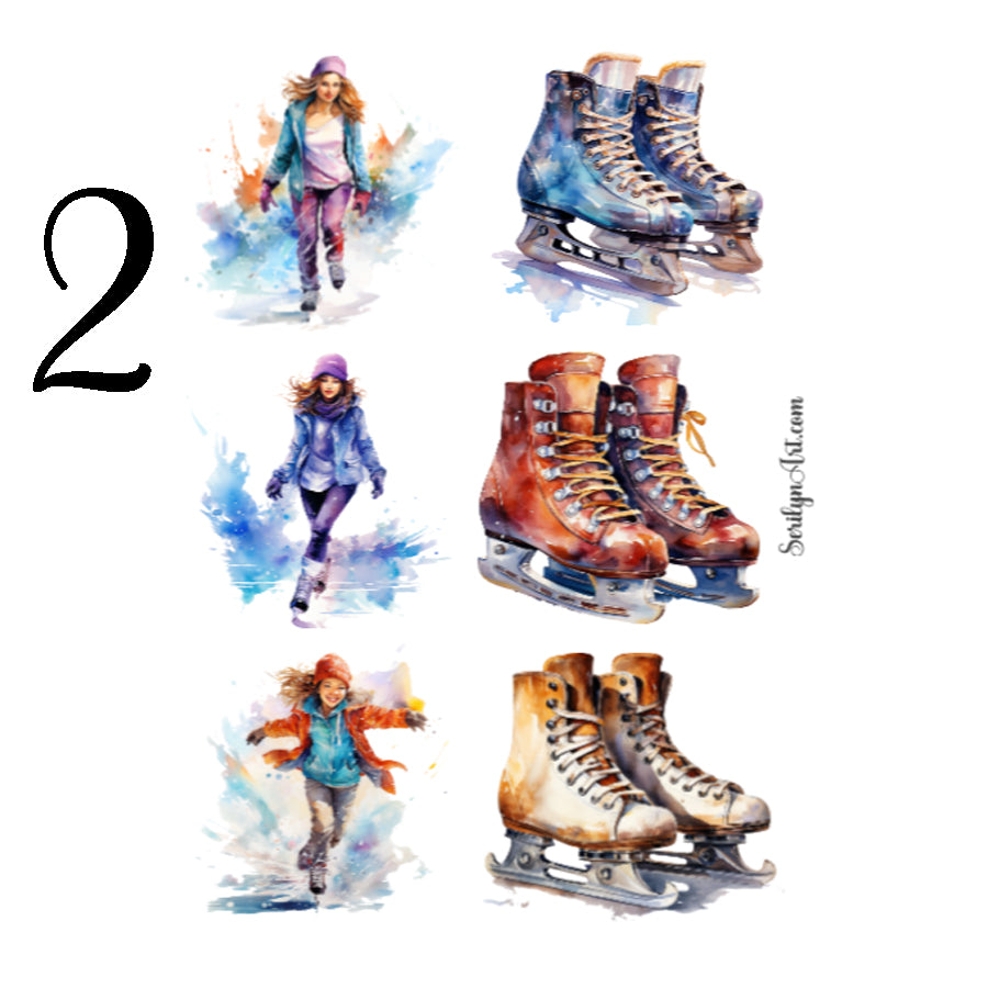 Ice Skating Sticker Sheet