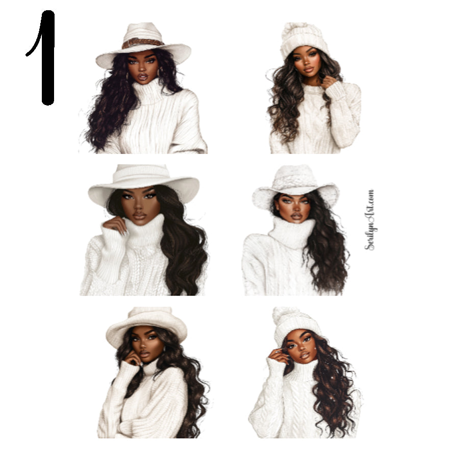 Ivory Winter Sticker Sheet