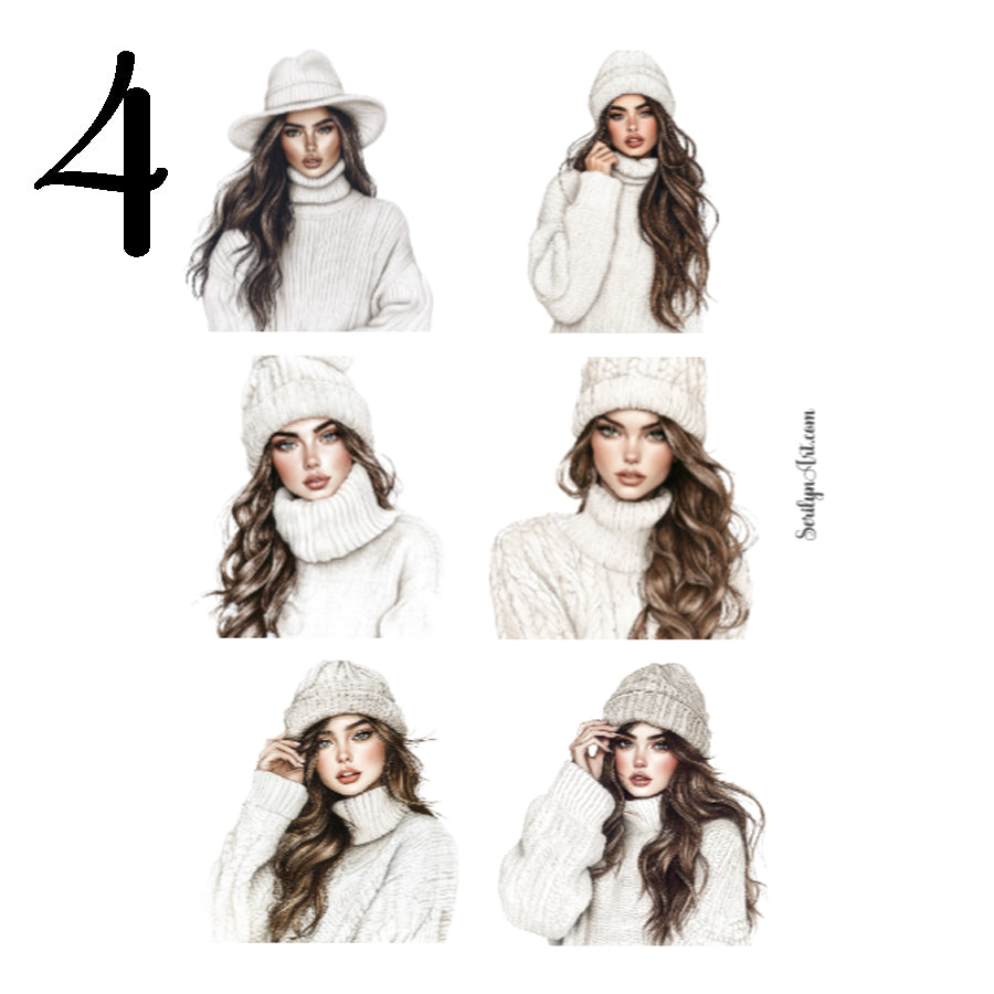 Ivory Winter Sticker Sheet