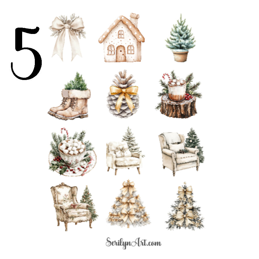 Ivory Winter Sticker Sheet