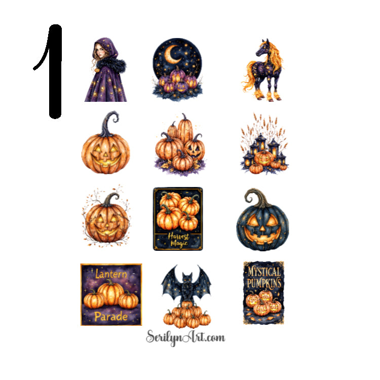 Jack-O-Lantern Parade Sticker Sheet