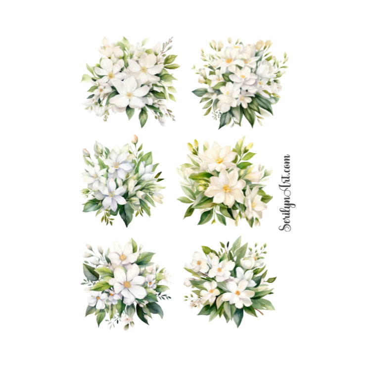 Jasmine Florals Sticker Sheet