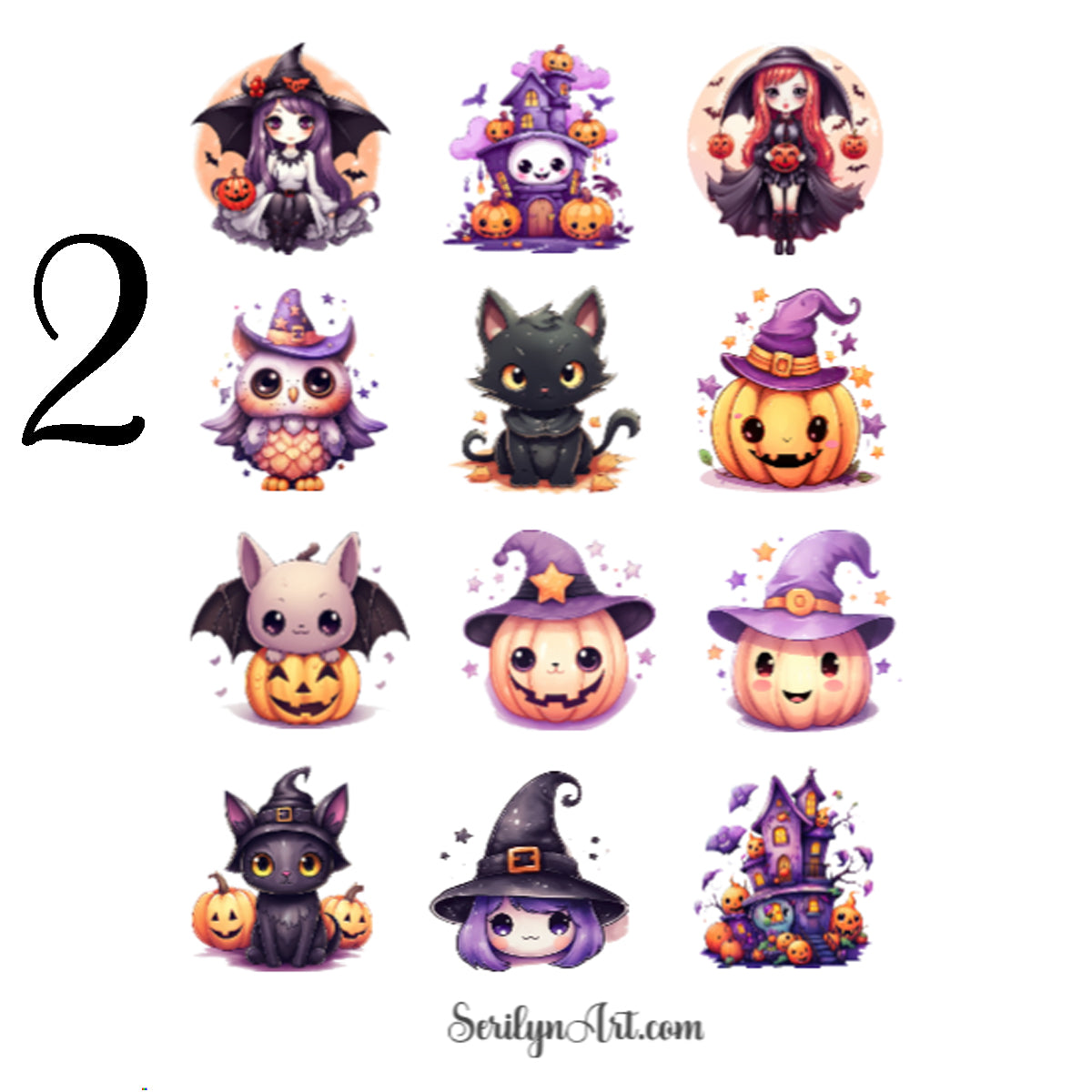 Kawaii Halloween Sticker Sheet