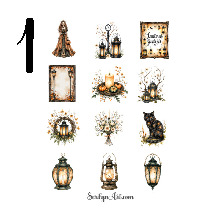 Lanterns of the Hollow Path Sticker Sheet