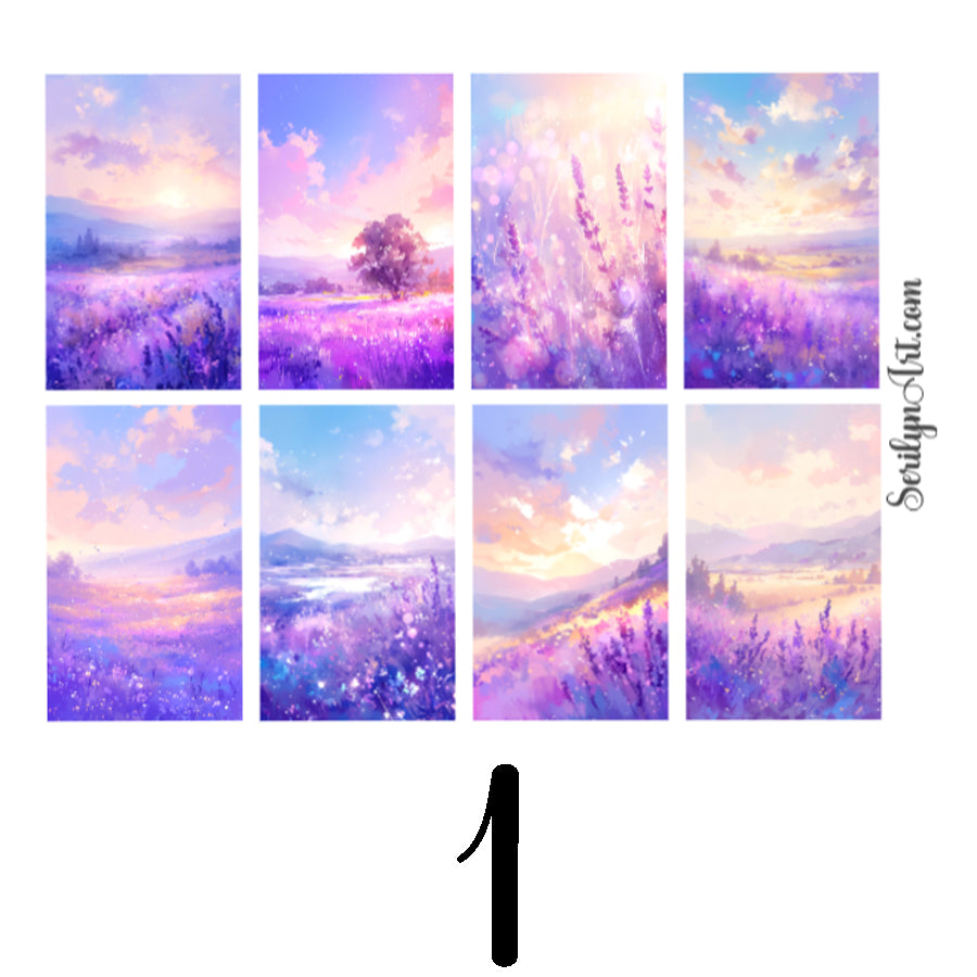 Lavender Deco Boxes Sticker Sheet