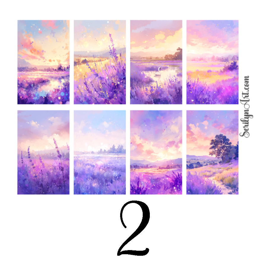 Lavender Deco Boxes Sticker Sheet