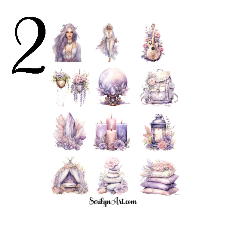Lavender Boho Life Sticker Sheet
