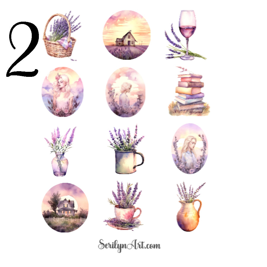 Lavender Sunset Sticker Sheet