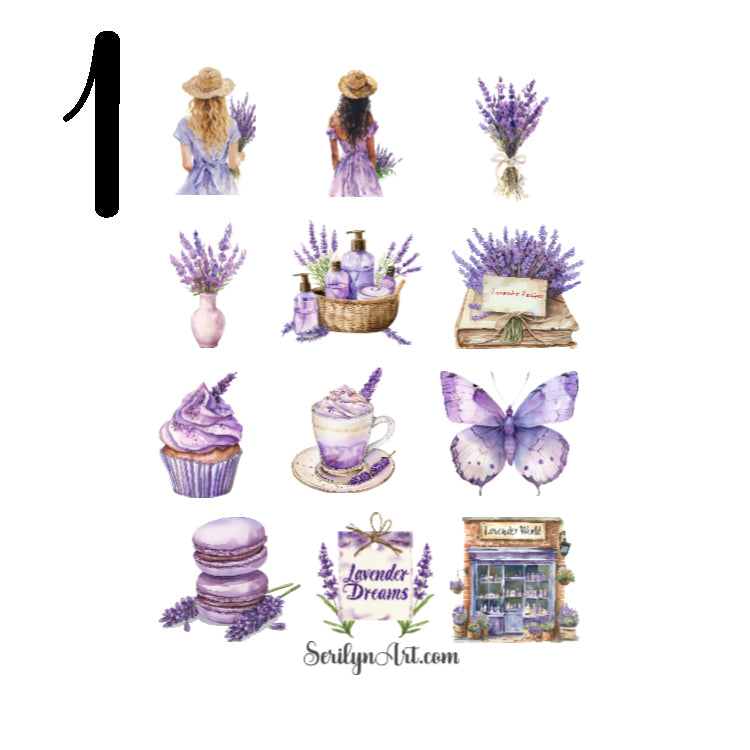 Lavender World Sticker Sheet