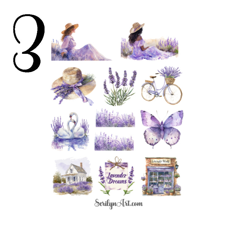 Lavender World Sticker Sheet