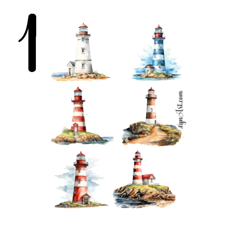 Lighthouses Sticker Sheet