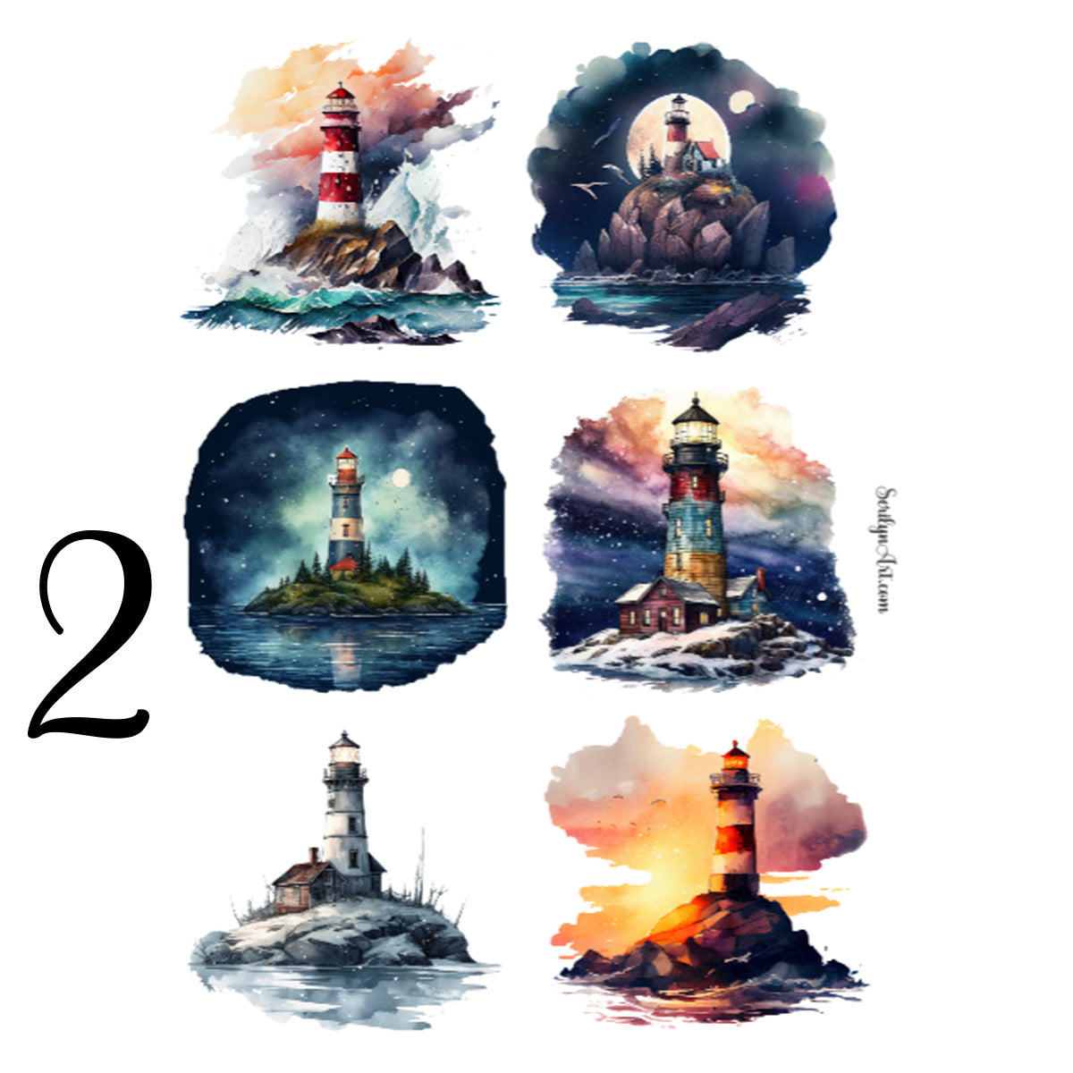 Lighthouses Sticker Sheet