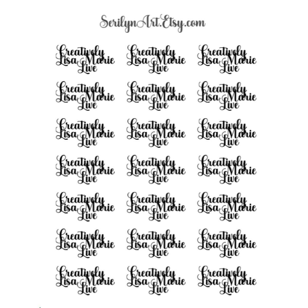 Creatively Lisa Marie Live Functional Stickers