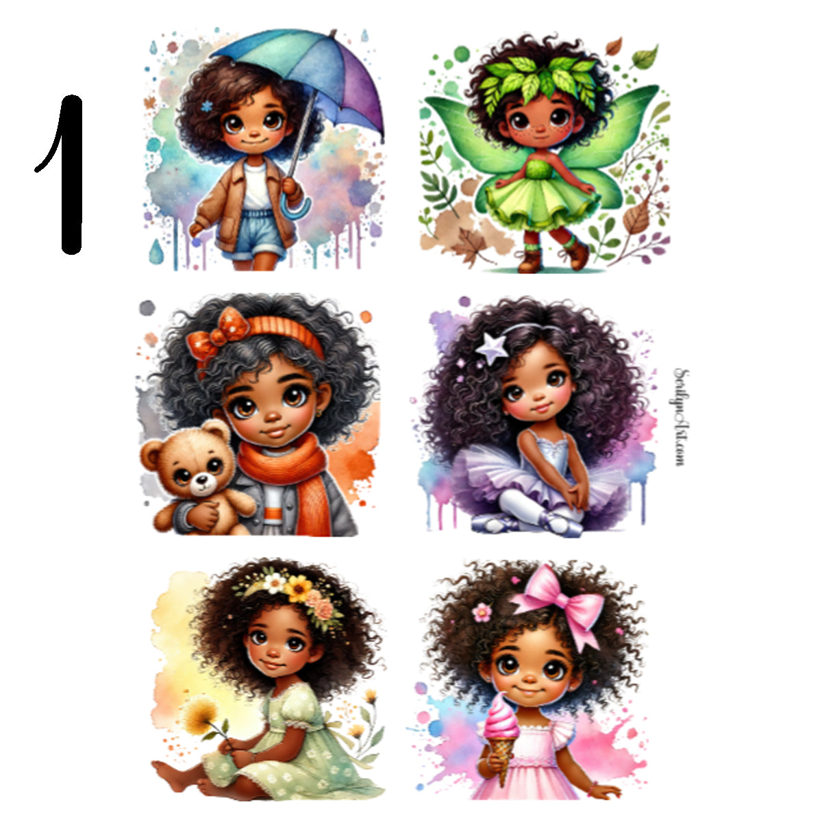 Little Girls Sticker Sheet