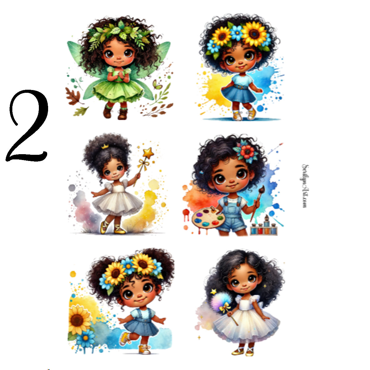 Little Girls Sticker Sheet