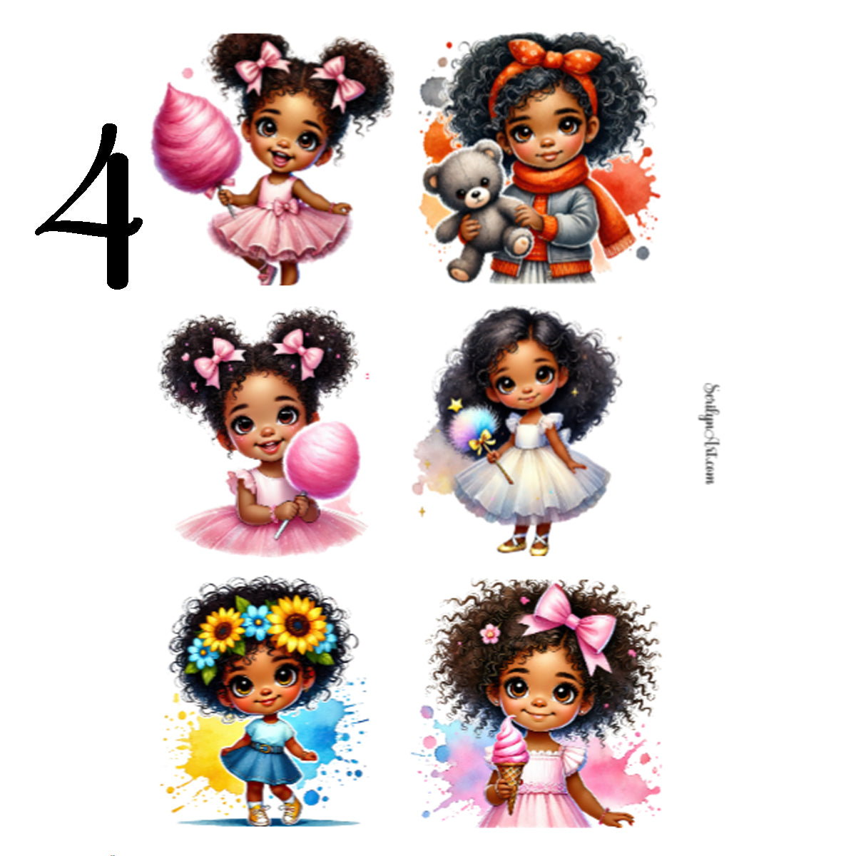 Little Girls Sticker Sheet