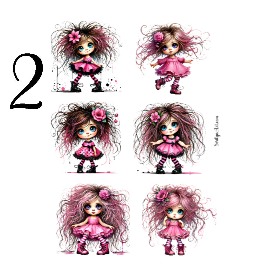 Little Miss Pink Sticker Sheet