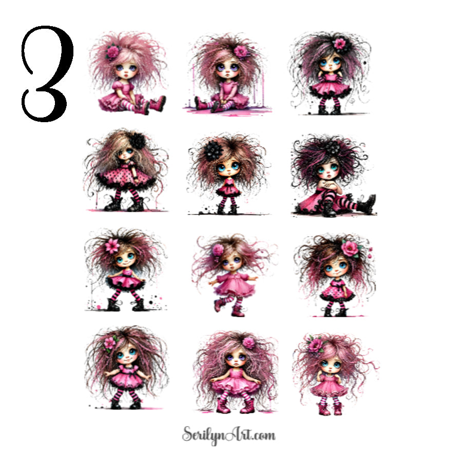 Little Miss Pink Sticker Sheet