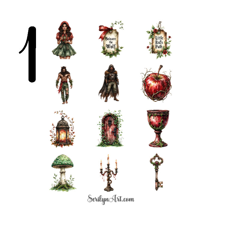 Little Red Riding Hood Sticker Sheet