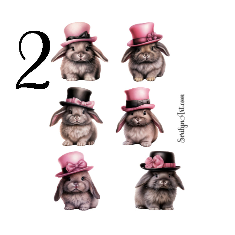 Lops with Hats Sticker Sheet